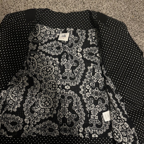 CAbi Black and White Polka Dot Blazer - Picture 3 of 3